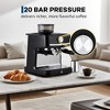 Garvee Garvee 20 Bar Pressure Stainless Steel Espresso Machine with Grinder,1.5L Removable Water Tank, Milk Frother Steam Wand for Latte/Cappuccino - 3 of 4