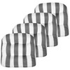 Havana Stripe Patio Cushions Outdoor Chair Pads Thick Fiber Fill Tufted 19" x 19" by Sweet Home Collection® - 2 of 4