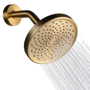 WOWOW 1-Spray Patterns with 1.75 GPM 6 in. Wall Mount Rain Fixed Shower Head - 1 of 4