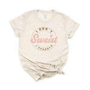 Simply Sage Market Women's I Don't Sweat I Sparkle Circle Short Sleeve Graphic Tee - 1 of 2