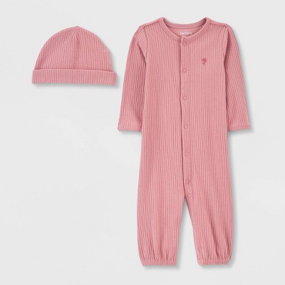 Image of Carter's Just One You® Baby 2pc Giraffe Converter Gown Set - Pink Newborn