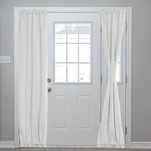 Unique Bargains Blackout Tie Up Pocket Window Door Curtain 1 Panel - 1 of 4