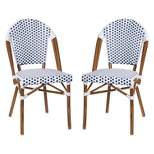 Merrick Lane Indoor/Outdoor Stacking French Bistro Chair with Aluminum Frame
