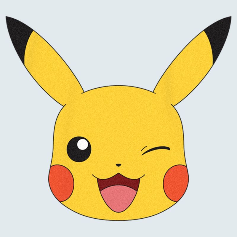 Men's Pokemon Pikachu Wink Face T-Shirt, 2 of 5