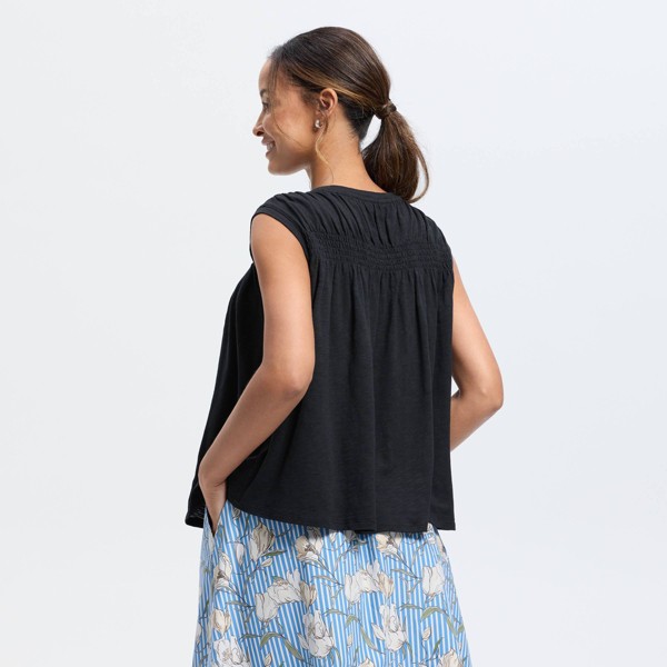 Blusa corta con mangas cortas y fruncido para mujer - Universal Thread™ 2