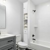 Basicwise 72" Narrow, Tall and Space Saving Multi-Purpose White Linen Tower - Ideal as Bathroom Organizer, Toilet Paper Cabinet and Kitchen Cabinet - 2 of 4