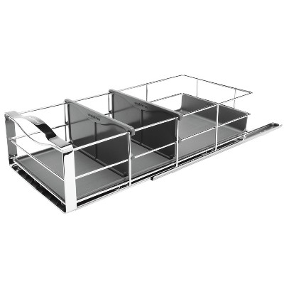 simplehuman 9" Pull-Out Kitchen Cabinet Organizer Stainless Steel Frame — фото 3