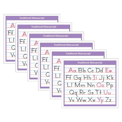 North Star Teacher Resources Adhesive Traditional Manuscript Desk Prompt, 36 Per Pack, 6 Packs