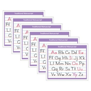 North Star Teacher Resources Adhesive Traditional Manuscript Desk Prompt, 36 Per Pack, 6 Packs - 1 of 3