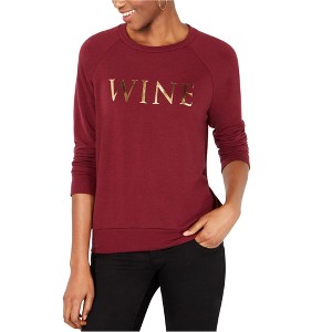 Carbon Copy Womens Wine Sweatshirt, Red, Medium - 1 of 1