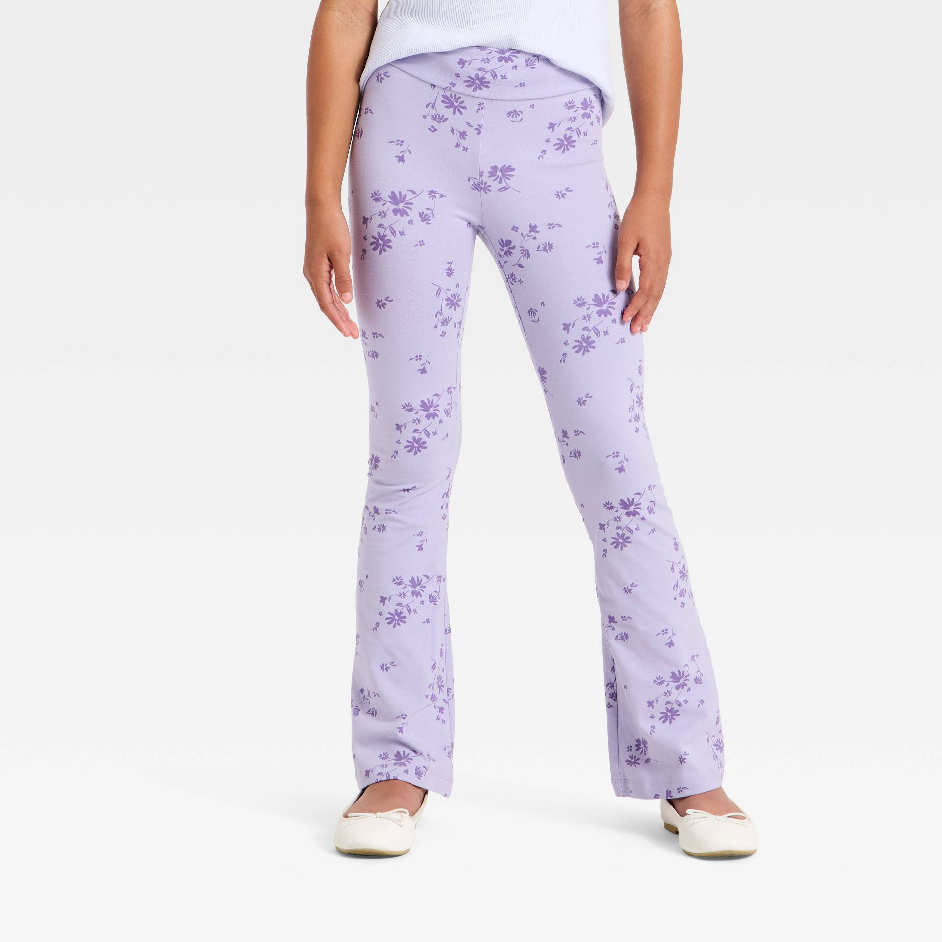Girls' Flare Leggings - Cat & Jack™ Lavender S