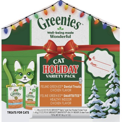 Greenies Holiday Gift Set With Seafood And Chicken Flavor Cat Treats 6.7oz 2pk Target