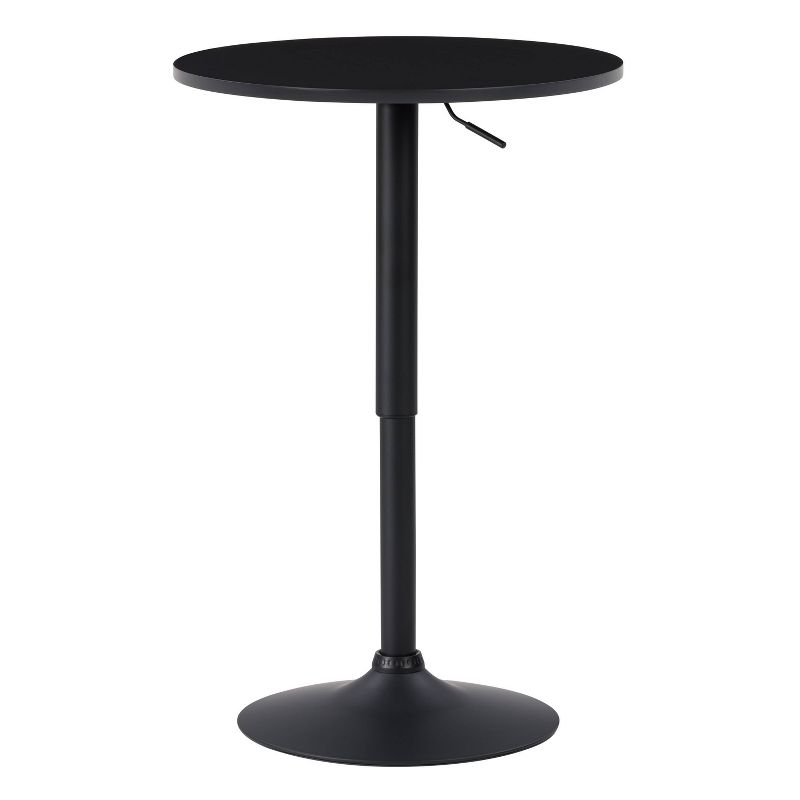 Round Adjustable Pedestal Dining Table Dark Black - CorLiving, 3 of 8