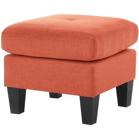 Orange cheap ottoman target