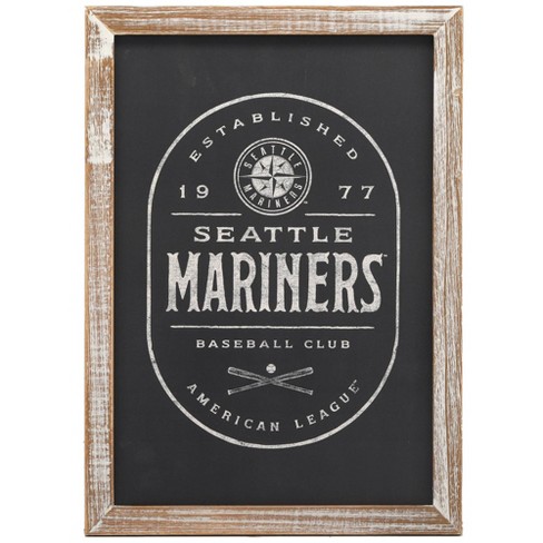 Mlb Seattle Mariners Baseball Framed Sign Panel : Target