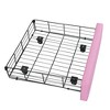 Kumasinova Twin/Full Bed Frame with Crown Headboard,Princess Platform Bed with LED Lights,Twin/Full Size Bed Frame with Storage Drawer,Pink+White - 4 of 4