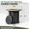 Kumasinova 30/32" Propane Outdoor Fire Pit Table,50000 BTU Round Premium Steel Patio Firpit for Backyard,Stylish Steel Wicker Frame - 3 of 4