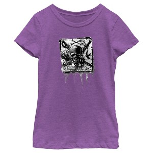 Girl's Pirates of the Caribbean: Curse of the Black Pearl Black and White Skull Logo T-Shirt - 1 of 4