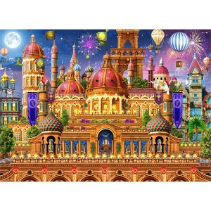 Brain Tree - Castle Festival 1000 Pieces Jigsaw Puzzle - Random Cut - 27.5"lx19.5"w - 1 of 1