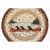 Earth Rugs Labs in Canoe Printed Round Jute Trivet – 10" Heat-Resistant Dog-Themed Rustic Accent for Kitchens - 2 of 3
