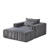 NicBex Couches for Living Room 75"W Corduroy Sponge Sofa Lounge Chair Fluffy Modern Sleeper Chair with Removable Footrest for Bedroom - 4 of 4