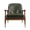 Christopher Knight Home Freja Modern Faux Leather and Wood Accent Chair (Set of 2) - 4 of 4