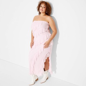 Women's Lace Ruffle Maxi Bodycon Dress - Wild Fable™ - 1 of 3