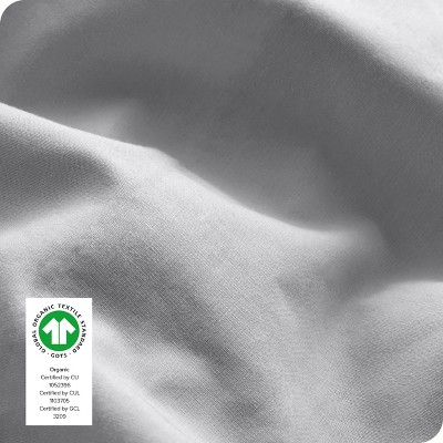 Light Grey Organic Cotton Percale Queen Sheet Set