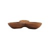 Storied Home Modern Acacia Wood Appetizer Bowl with 3 Compartments, Natural - 4 of 4