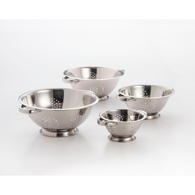 COOKPRO 741 4PC COLANDER SET STAINLESS STEEL INCLUDES