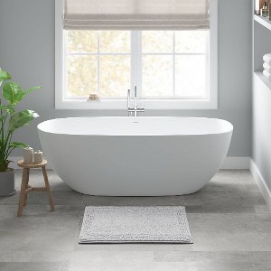 Kumasinova Plush Cotton Bathroom Rug, 3000 GSM Reversible Bath Rug, Tufted Washable Rug, Non-Slip Area Rug, Door Mat - 1 of 4