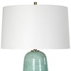 Uttermost Andale Crackled Teal Table Lamp – 30″ H Ceramic Base with 17″ Round Fabric Shade & Steel Accents - 4 of 4