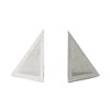 HomeRoots Set of Two 7" White Metal Decorative Bookends - 4 of 4