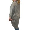 Women's Long Rounded Hem Cardigan - SHE + SKY - 2 of 2