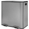 2 x 10.6 Gallon Stainless Steel Double Trash Can with Lid for Kitchen, Large Dual Trash and Recycle Bin Combo, Step-on Kitchen Metal Garbage Cans - 2 of 4