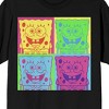 Spongebob Squarepants Neon Squares Crew Neck Short Sleeve Men's Black T-shirt - image 2 of 3