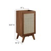 Modway Soma 18" Bathroom Vanity Cabinet – Compact Wall-Mount Sink Cabinet with Open Shelf and Slatted Design (Sink Not Included) - 3 of 4