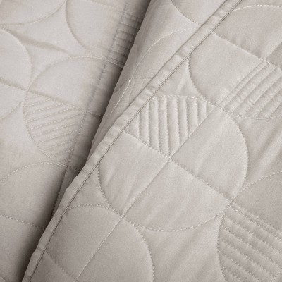 Gray King Cotton Reversible Quilt Set with Shams