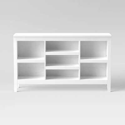 low bookshelf white