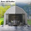 AMERLIFE 12x24FT Heavy Duty Carport, Portable Garage Canopy with Windows, Waterproof, Silver - 4 of 4