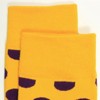 Orange (Gold Yellow) with Black Polka Dots Socks (Men's Sizes, Adult Large) from the Sock Panda - 2 of 3