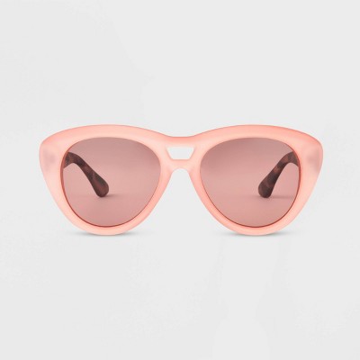 Women's Plastic Geometric Cateye Sunglasses - Wild Fable™ Pink