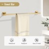 Itopfox 5-Piece Brushed Gold Bathroom Hardware Set, Stainless Steel Towel Holder with Ring & Hook, Wall Mounted Accessories for Bathroom - 2 of 4