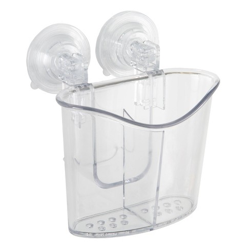 Clear Power Lock Suction Caddy with 2 Compartments - Bath Bliss - image 1 of 3