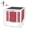 UbMelt Outdoor Dog House Wooden Dog Kennel for Small Medium Large Dogs Puppy Shelter Waterproof&Durable,Red - 3 of 4