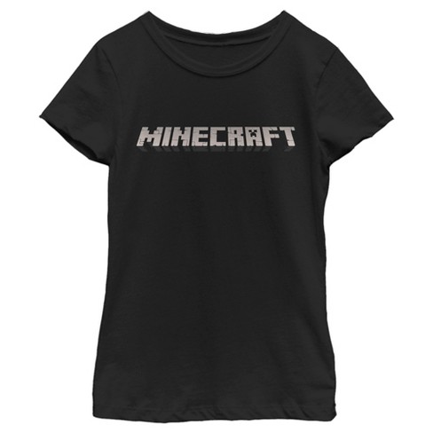 Girl's Minecraft Classic Logo Black T-Shirt - image 1 of 4