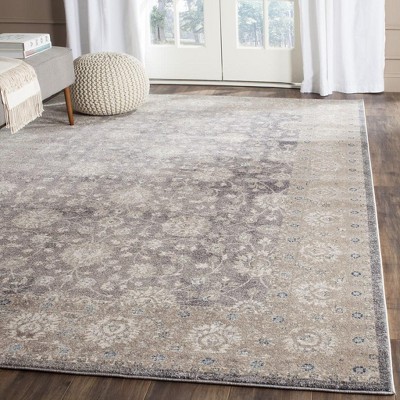 Sofia Light Gray and Beige Synthetic Rectangular Area Rug