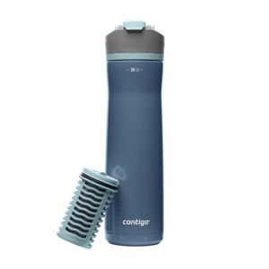 Contigo Clybourn Chill Stainless Steel FreeFlow Filter Water Bottle with AUTOSEAL, 24oz., Dark Ice - 1 of 4