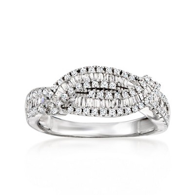 Ross-Simons 0.50 ct. t.w. Diamond Twisted Ring in Sterling Silver