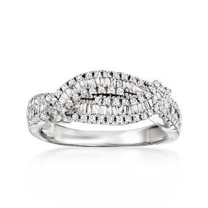 Ross-Simons 0.50 ct. t.w. Diamond Twisted Ring in Sterling Silver - 1 of 4